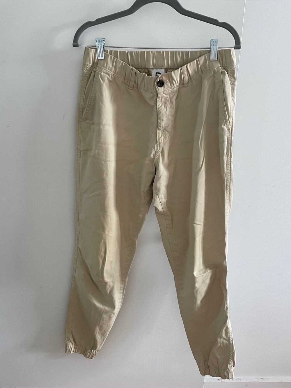 Men's Elastic Cuff Chino Pants - Beige